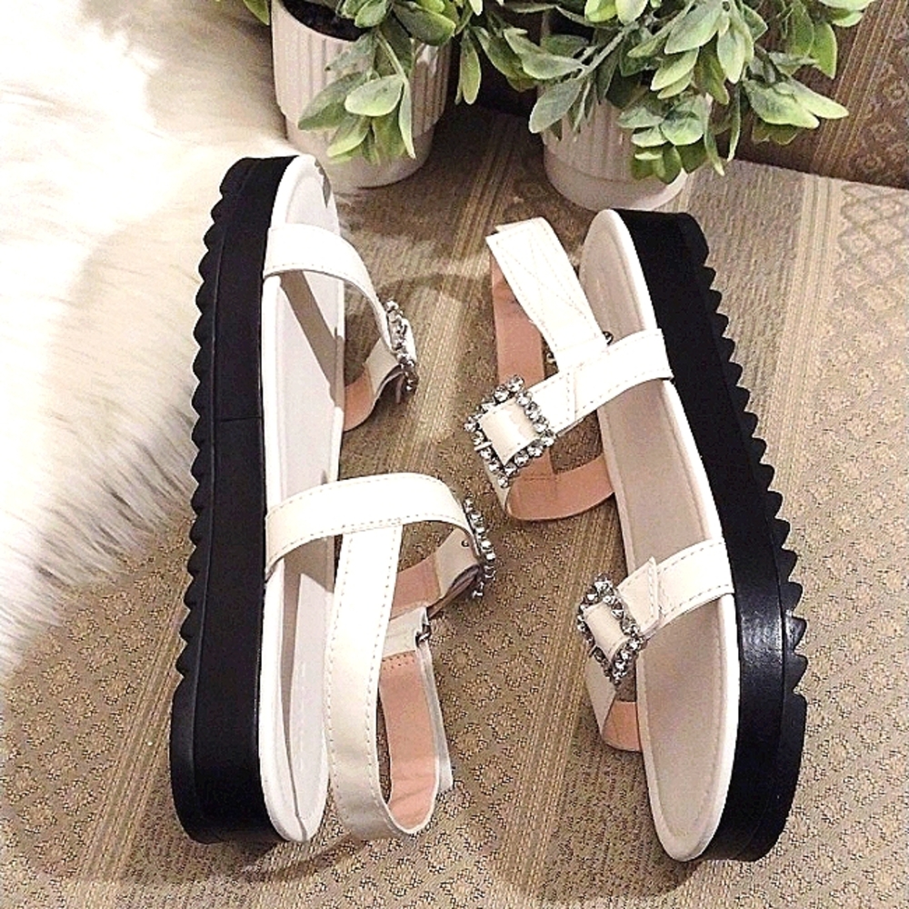 Shultz Ruth Platform Crystal Embellished Sandals - Picture 4 of 15